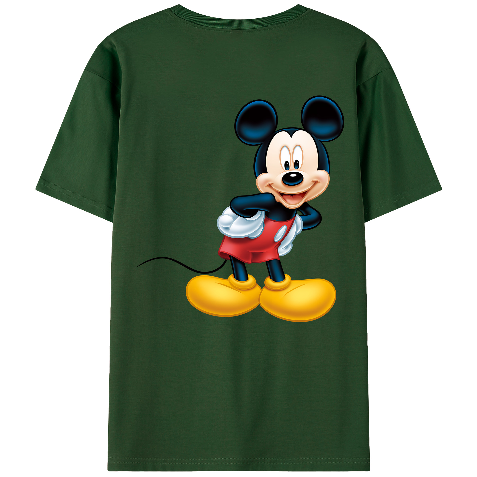 （画像用） ミッキーマウス Mickey Mouse 綿100％半袖Tシャツ（背面プリント）